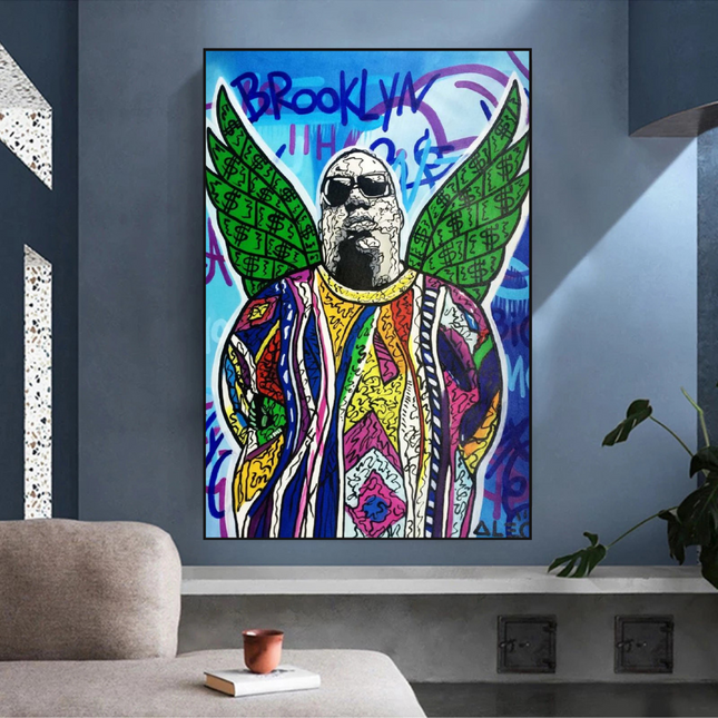 ChandelierDecor - Biggie Smalls Singer by Alec Canvas Wall Art
