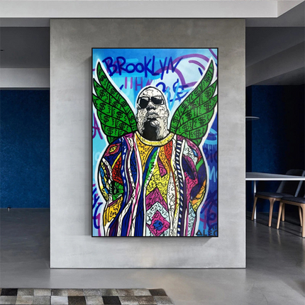 ChandelierDecor - Biggie Smalls Singer by Alec Canvas Wall Art