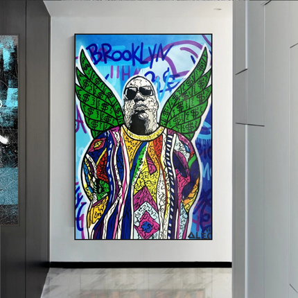ChandelierDecor - Biggie Smalls Singer by Alec Canvas Wall Art