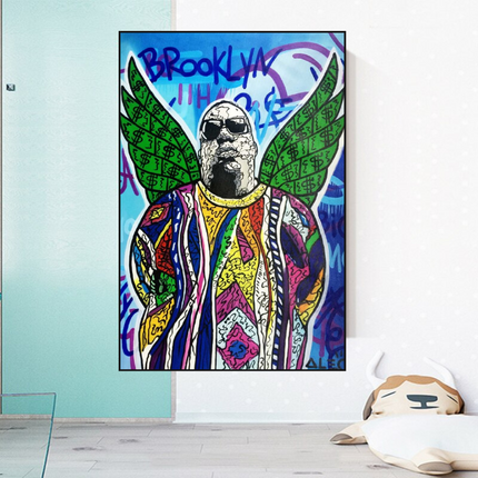 ChandelierDecor - Biggie Smalls Singer by Alec Canvas Wall Art
