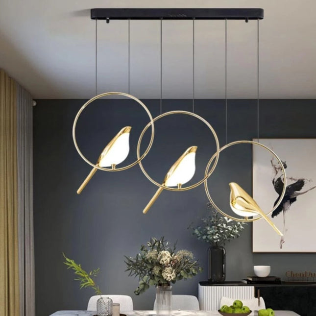 ChandelierDecor - Bird Shaped Acrylic Chandelier: Elegant Lighting Solution