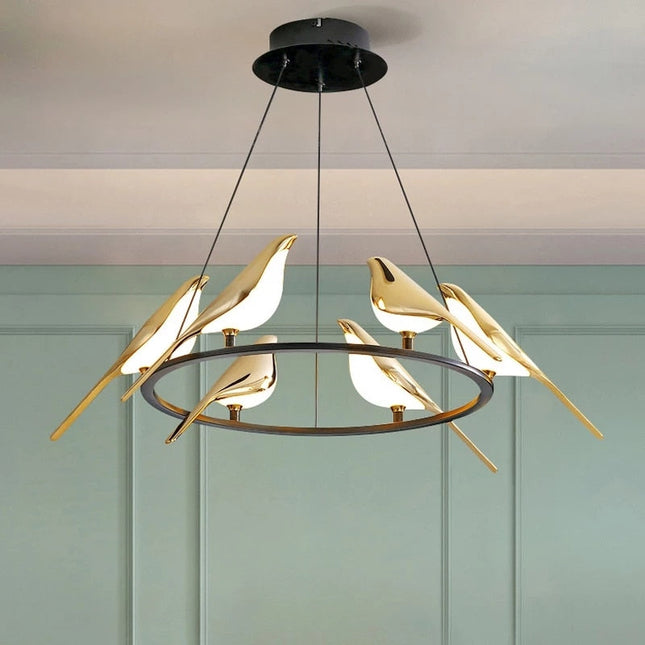 ChandelierDecor - Bird Shaped Acrylic Chandelier: Elegant Lighting Solution