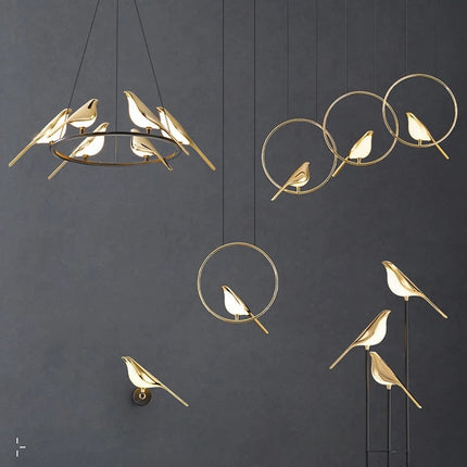 ChandelierDecor - Bird Shaped Acrylic Chandelier: Elegant Lighting Solution