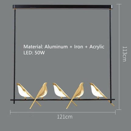 ChandelierDecor - Bird Shaped Acrylic Chandelier: Elegant Lighting Solution
