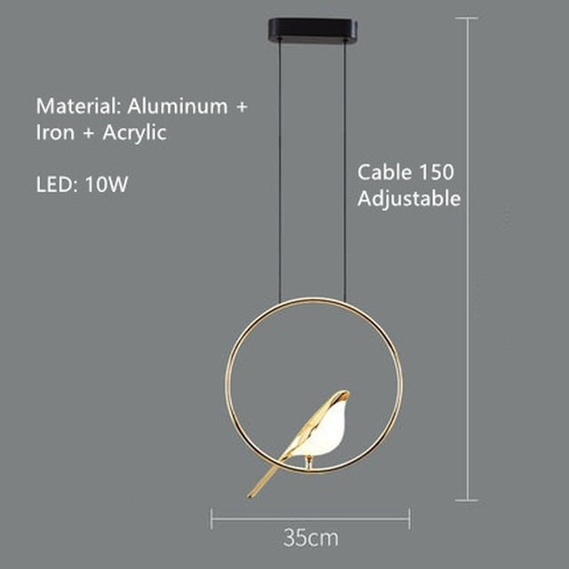 ChandelierDecor - Bird Shaped Acrylic Chandelier: Elegant Lighting Solution