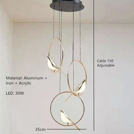 ChandelierDecor - Bird Shaped Acrylic Chandelier: Elegant Lighting Solution