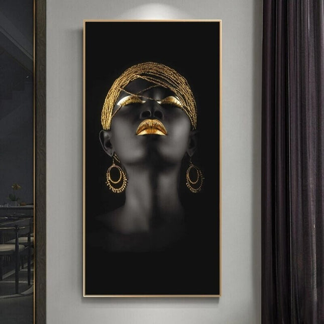 ChandelierDecor - Black Girl Art, African Girl Art Canvas Poster Wall Art - Wall Art Hanging Canvas Graffiti Gift
