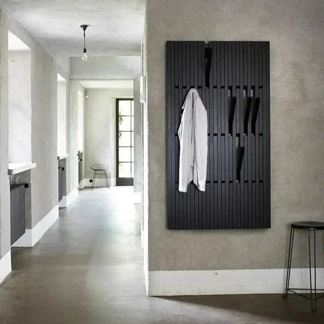 ChandelierDecor - Black Oak Wood Piano Wall Hanging Coats Organiser