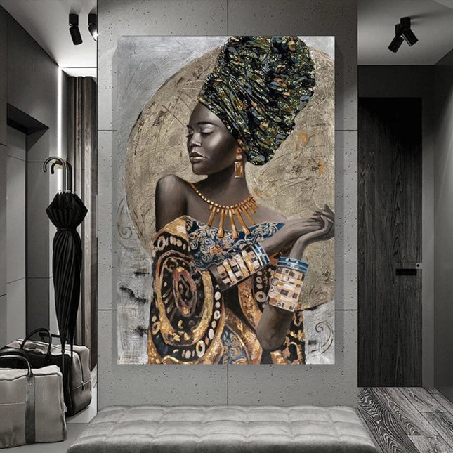 ChandelierDecor - Black Woman Wall Art: African-Inspired Designs