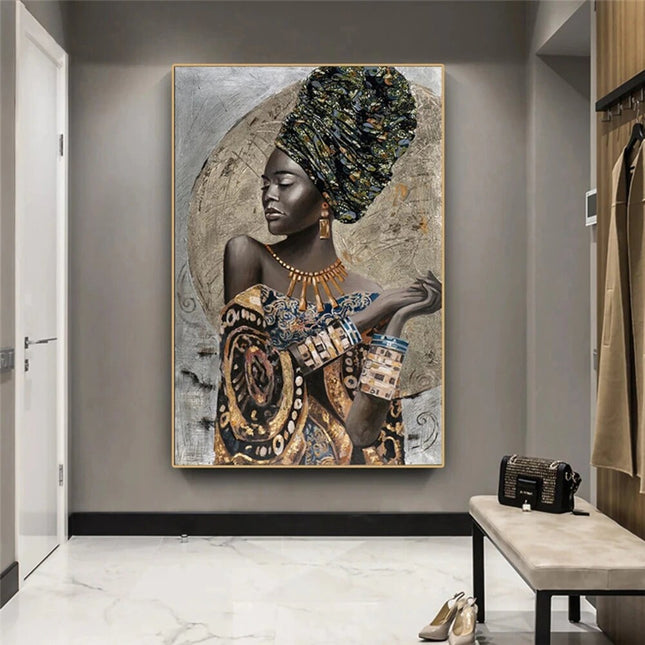 ChandelierDecor - Black Woman Wall Art: African-Inspired Designs