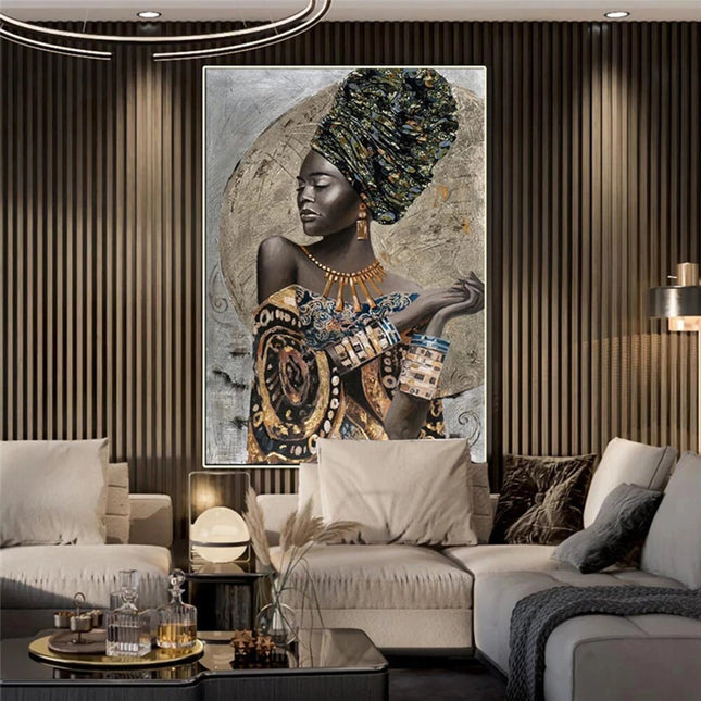 ChandelierDecor - Black Woman Wall Art: African-Inspired Designs