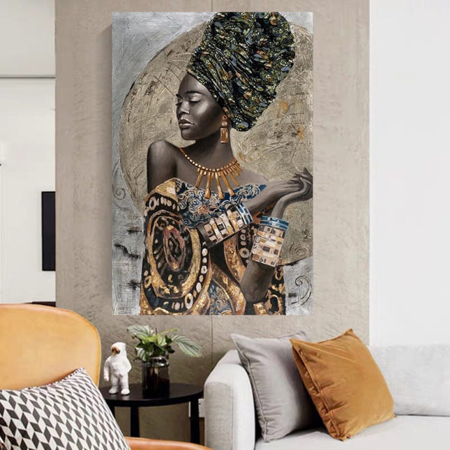 ChandelierDecor - Black Woman Wall Art: African-Inspired Designs