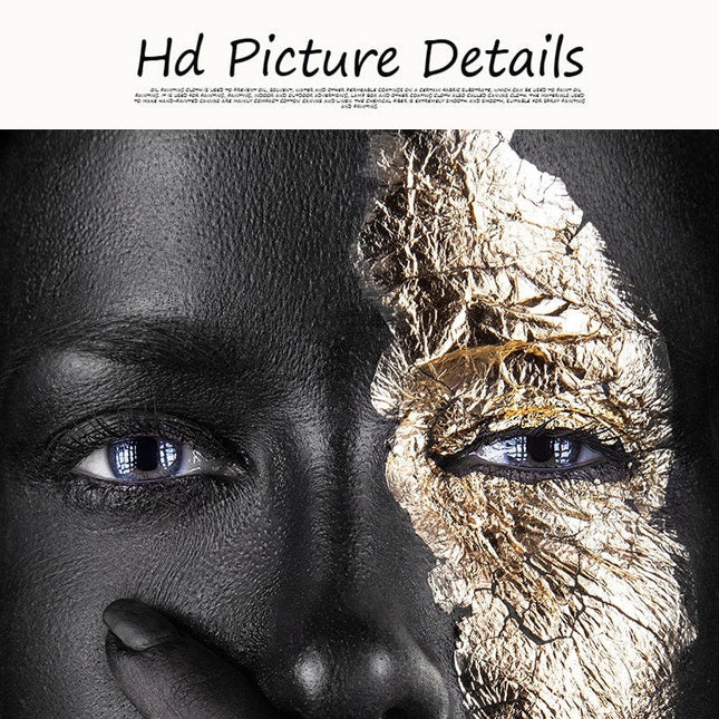 ChandelierDecor - Black Woman Wall Art, Modern African Woman Canvas Art