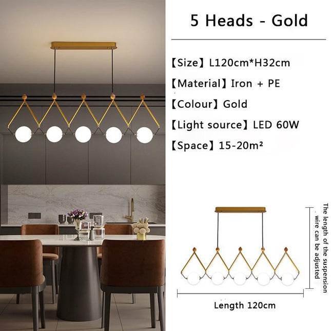ChandelierDecor - Black and Gold Globe LED - Glass Balls Hanging Light