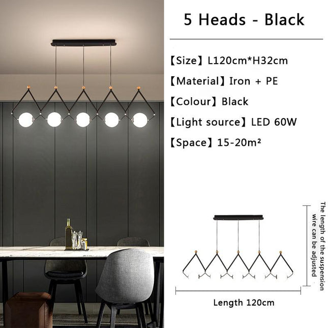 ChandelierDecor - Black and Gold Globe LED - Glass Balls Hanging Light