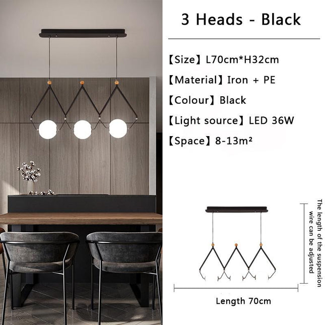 ChandelierDecor - Black and Gold Globe LED - Glass Balls Hanging Light