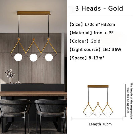 ChandelierDecor - Black and Gold Globe LED - Glass Balls Hanging Light