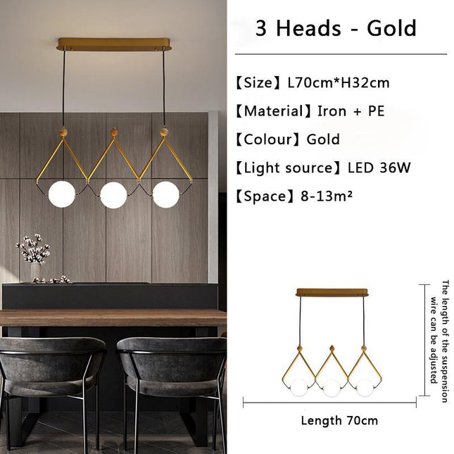 ChandelierDecor - Black and Gold Globe LED - Glass Balls Hanging Light