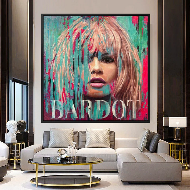 ChandelierDecor - Brigitte Bardot In The Red Canvas Art