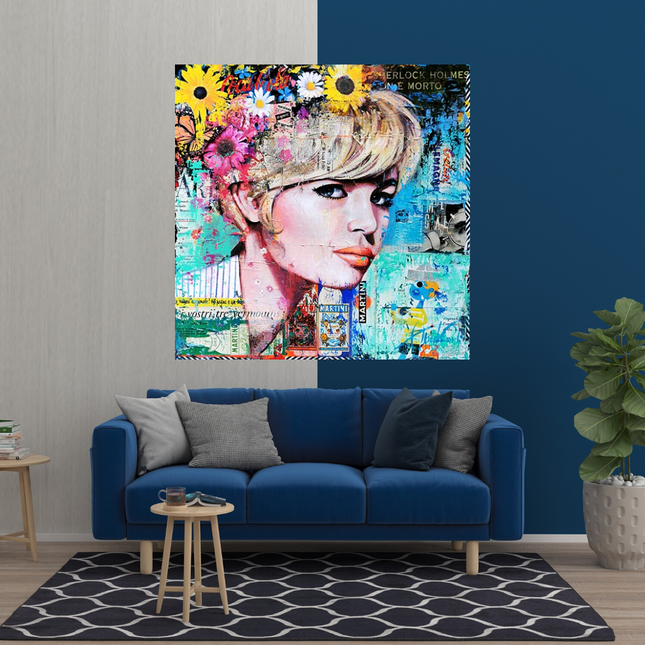 ChandelierDecor - Brigitte Bardot Pop Art Canvas Wall Art - Revamp your office space