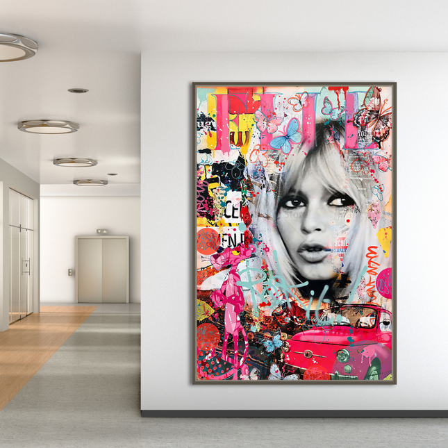 ChandelierDecor - Brigitte Bardot Rock It Canvas Wall Art