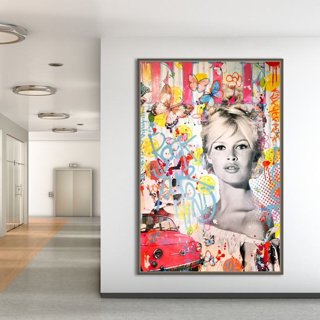 ChandelierDecor - Brigitte Bardot Rock your Mind Canvas Wall Art