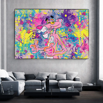 ChandelierDecor - Captivating Cartoon Art - Pink Panther Poster