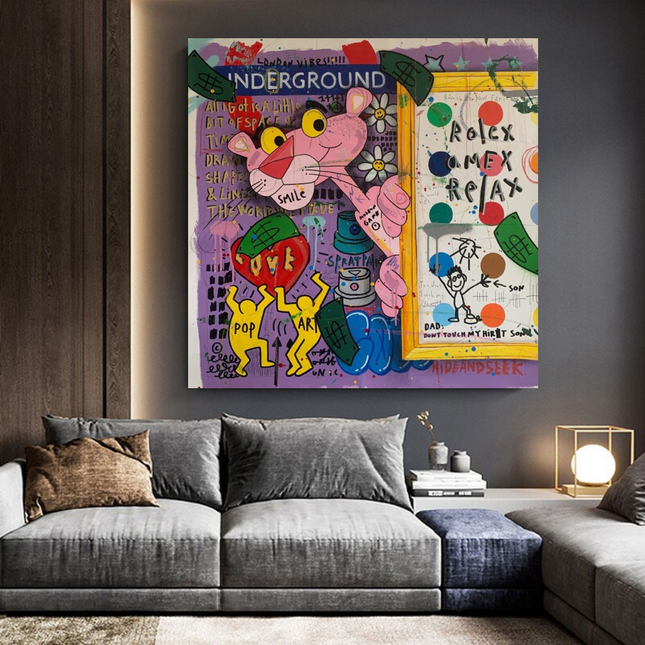 ChandelierDecor - Captivating Pink Panther - Artful Wall Decor