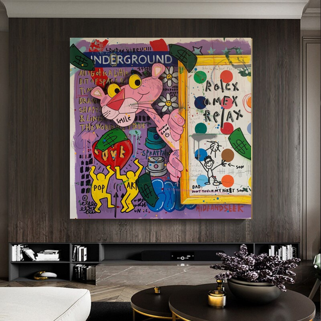 ChandelierDecor - Captivating Pink Panther - Artful Wall Decor