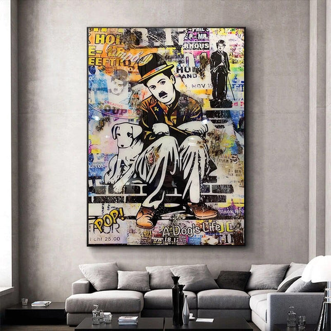ChandelierDecor - Charlie Chaplin Canvas Wall Art