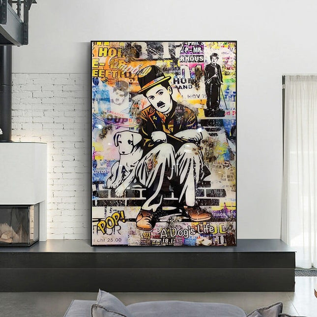 ChandelierDecor - Charlie Chaplin Canvas Wall Art