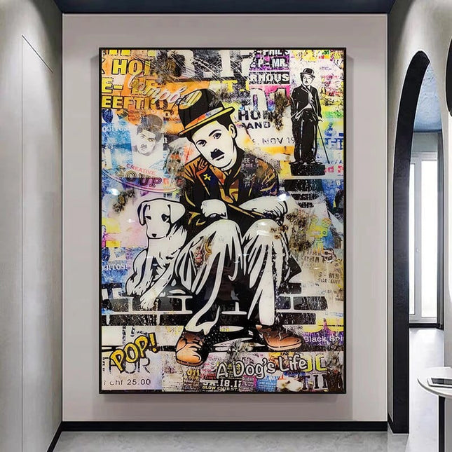 ChandelierDecor - Charlie Chaplin Canvas Wall Art