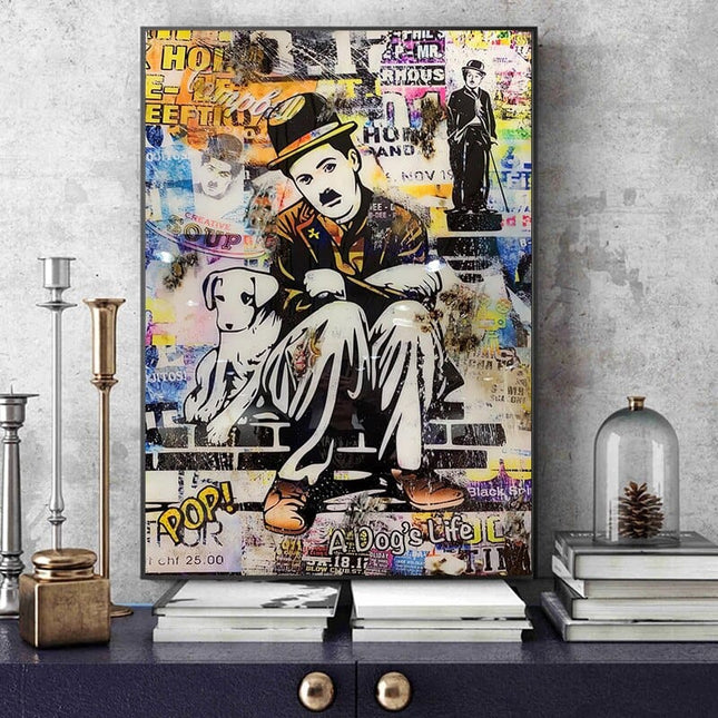 ChandelierDecor - Charlie Chaplin Canvas Wall Art