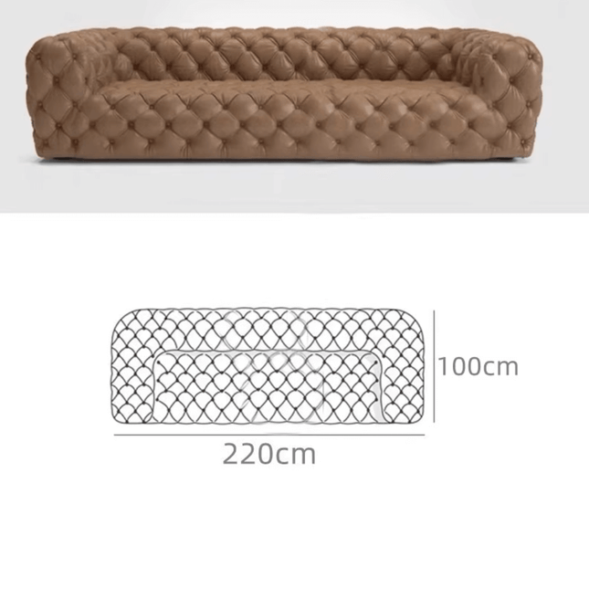 ChandelierDecor-Chesterfield Sofa Set - Deep Button Tufted Luxury