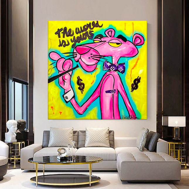 ChandelierDecor - Chic and Playful - Pink Panther Poster Art
