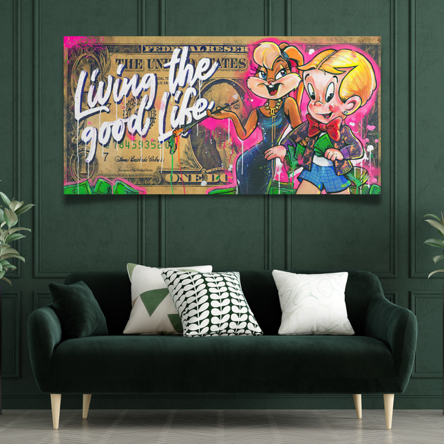 ChandelierDecor - ChrMonopoly and Bugs Bunny Wall Poster - Famous Wall Art