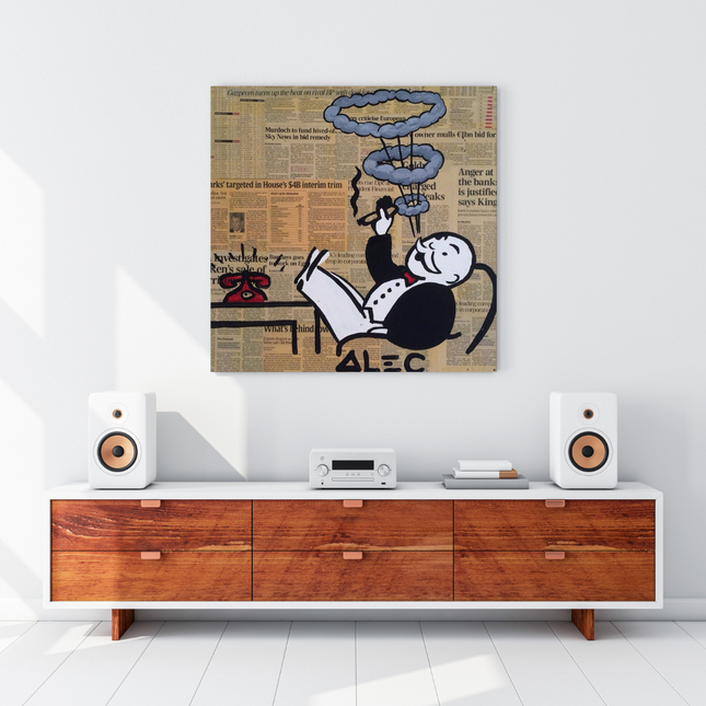 ChandelierDecor - Cigar Hoops: Mr Monopoly Canvas Wall Art