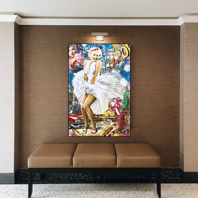ChandelierDecor - Classic Graffiti: Marilyn and Pink Panther Wall Art