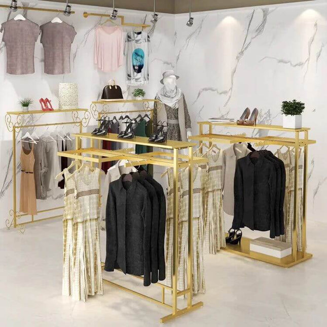 ChandelierDecor - Clothing Display Floor Mounted Double Shelfs