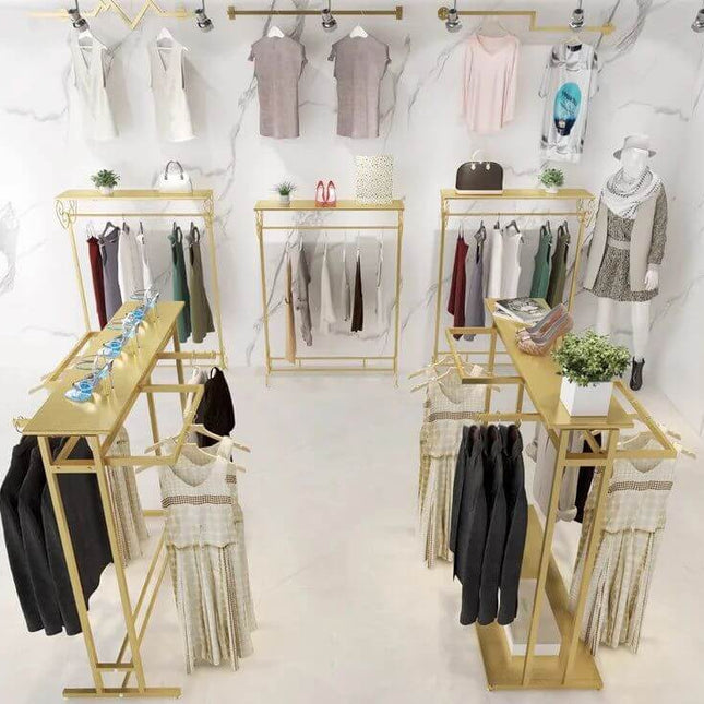 ChandelierDecor - Clothing Display Floor Mounted Double Shelfs
