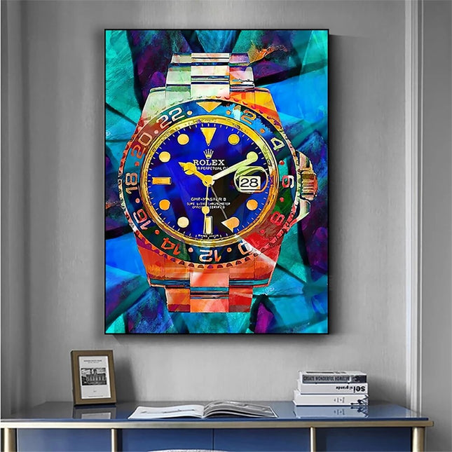 ChandelierDecor - Colorful Abstract Watch Canvas Painting for Home Decor