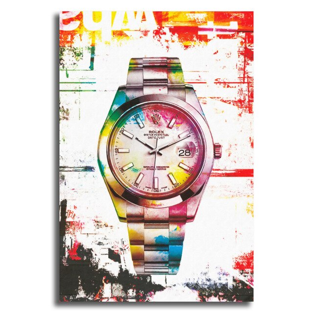 ChandelierDecor - Colorful Abstract Watch Canvas Painting for Home Decor