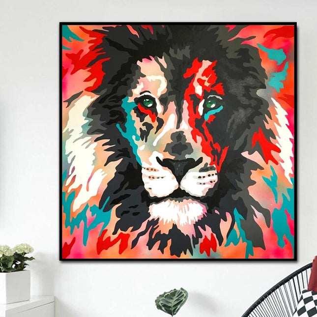 ChandelierDecor - Colourful Monkey Lion Canvas Wall Art