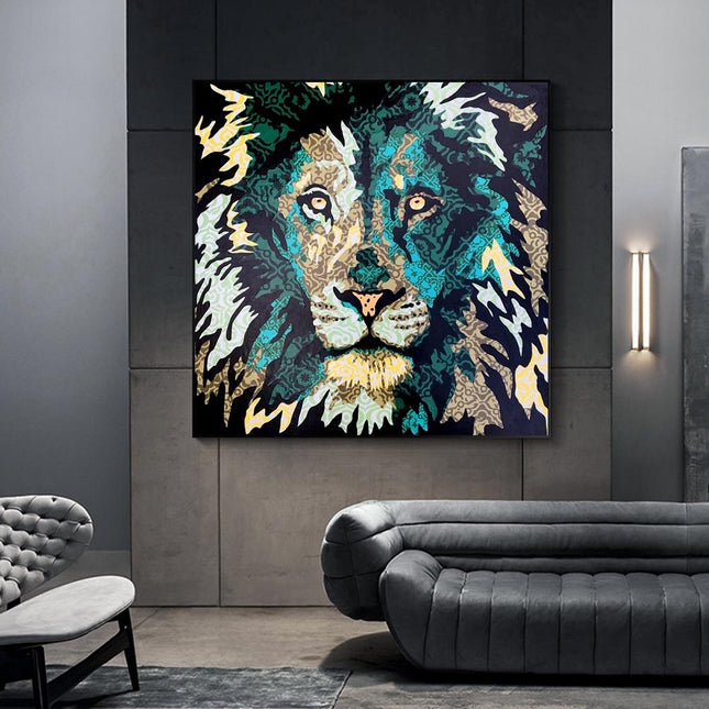 ChandelierDecor - Colourful Monkey Lion Canvas Wall Art