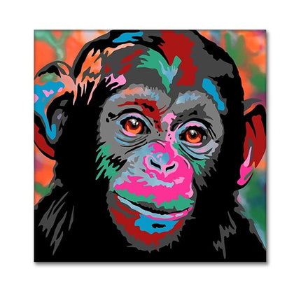 ChandelierDecor - Colourful Monkey Lion Canvas Wall Art