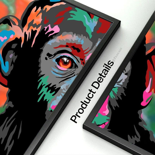 ChandelierDecor - Colourful Monkey Lion Canvas Wall Art
