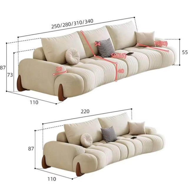 Curved Luxo Living Room Sofa Set-Sofa Set