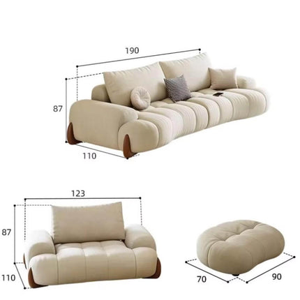 Curved Luxo Living Room Sofa Set-Sofa Set