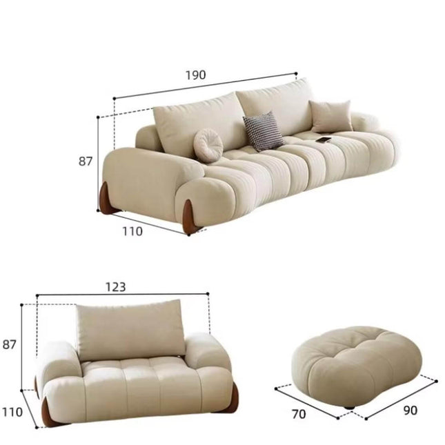 ChandelierDecor - Comedor Classic Curve Sofa Set – Living Room Seating
