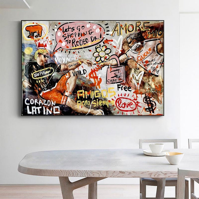 ChandelierDecor - Creation Of Adam Canvas Wall Art